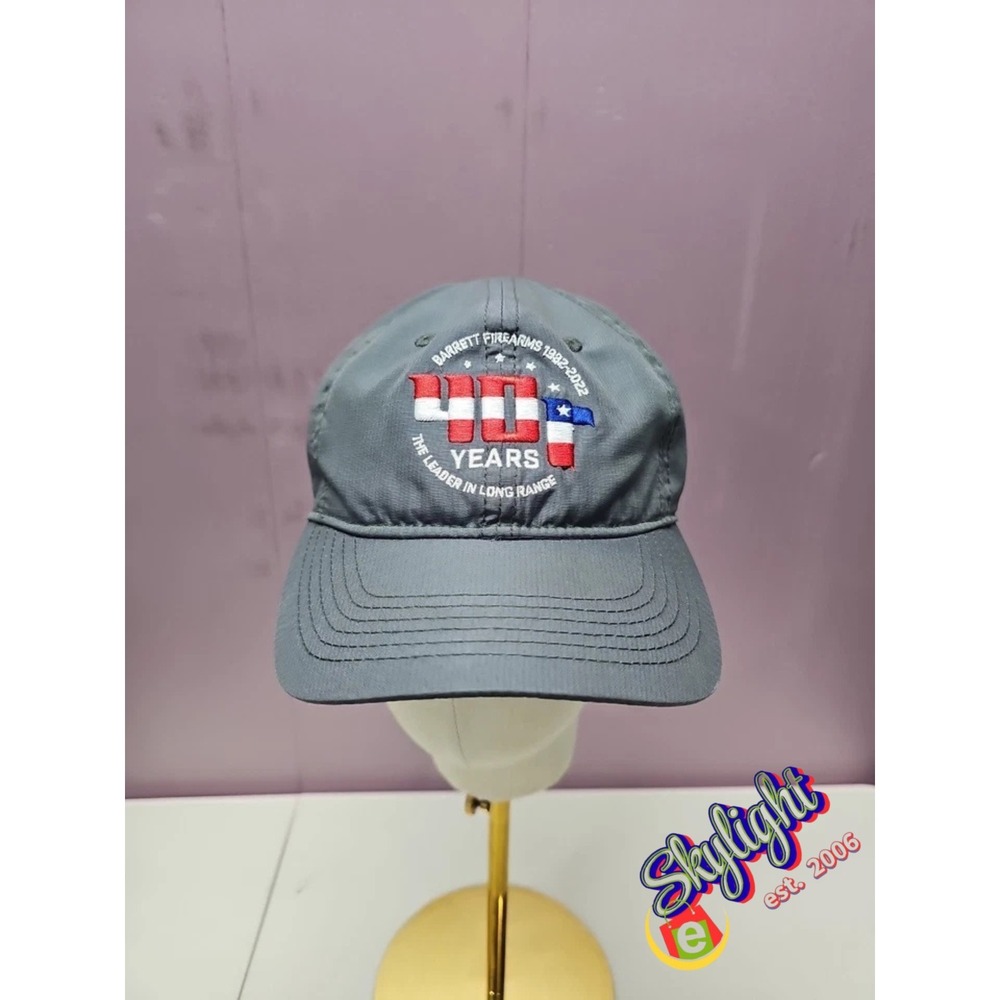 Barrett Men Firearms 40th Anniversary Hat Adjustable Gun‎ Rifle Ammo Authentic